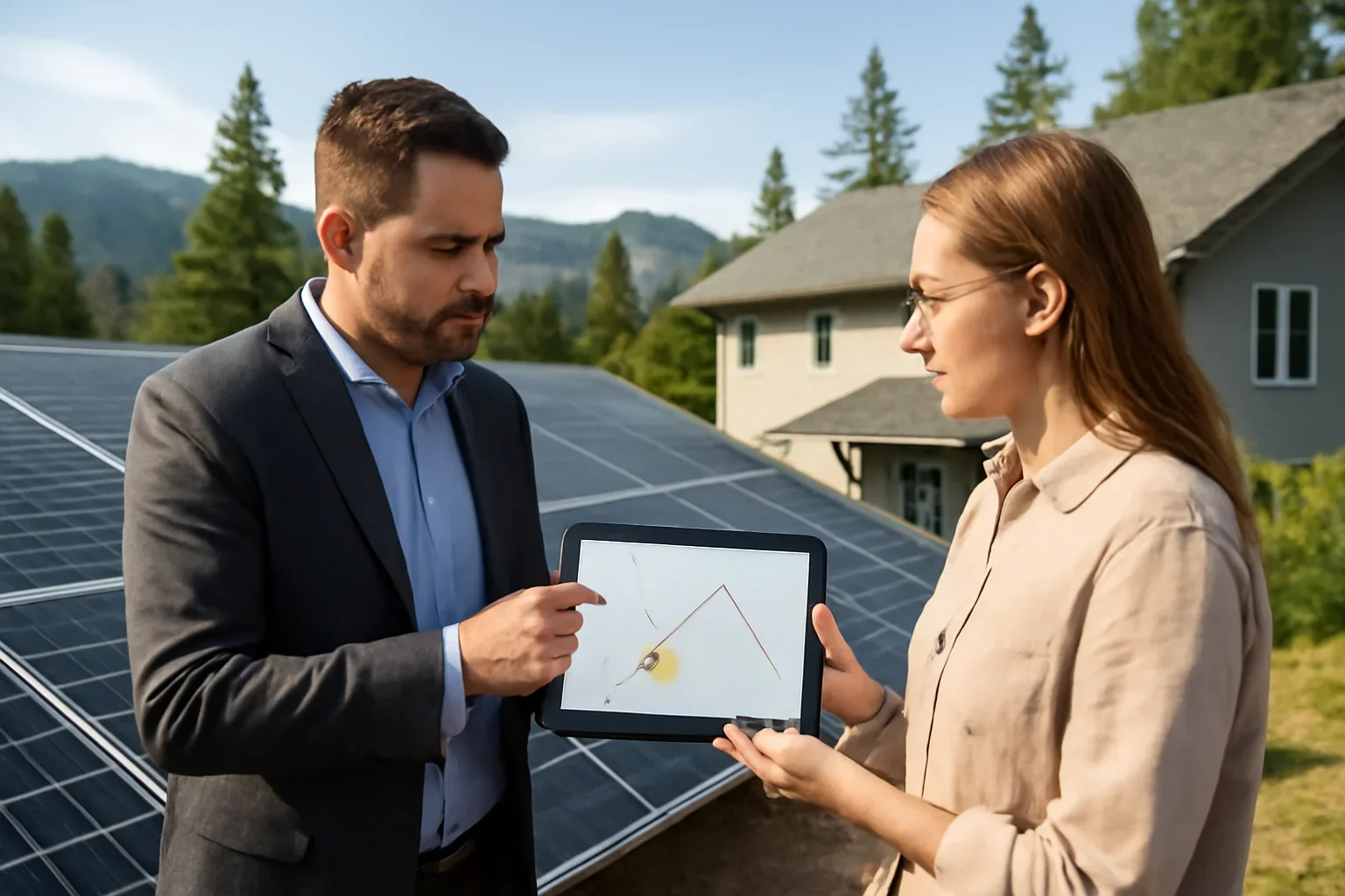 Morning Sun vs Afternoon Sun for Solar Production planning discussion for a solar project in British Columbia