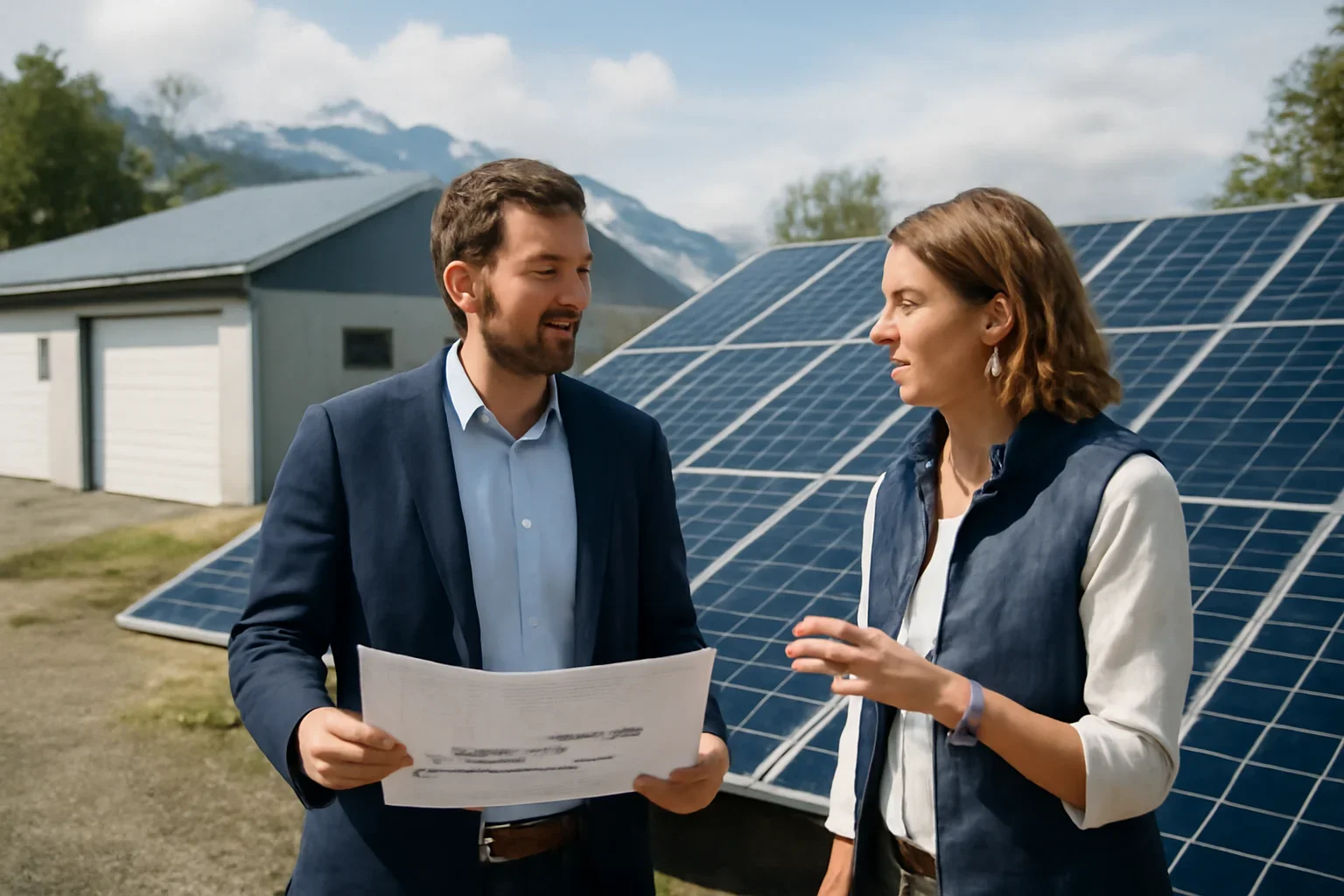 Solar for Cold Storage and Refrigerated Facilities planning discussion for a solar project in British Columbia