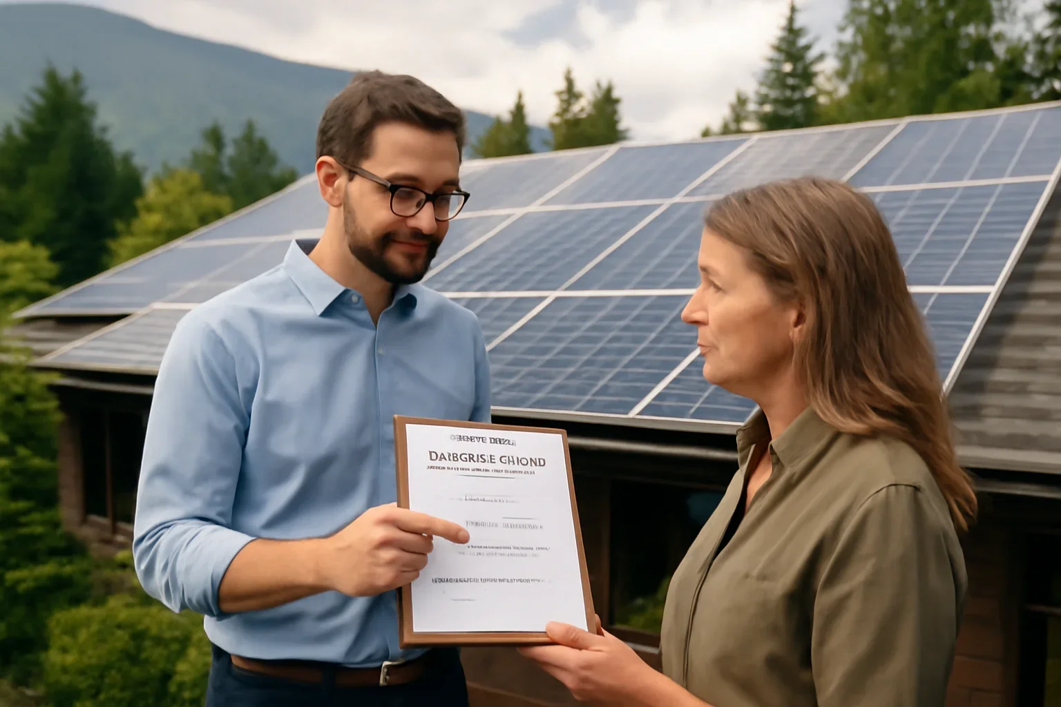 Solar Panel Maintenance Checklist planning discussion for a solar project in British Columbia