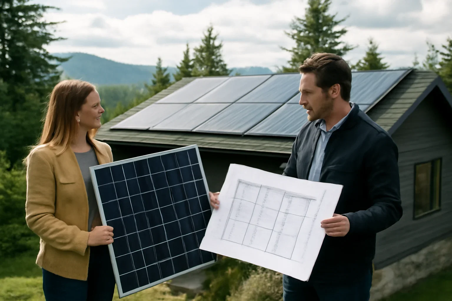 Solar Panel Size Guide for BC Homes planning discussion for a solar project in British Columbia