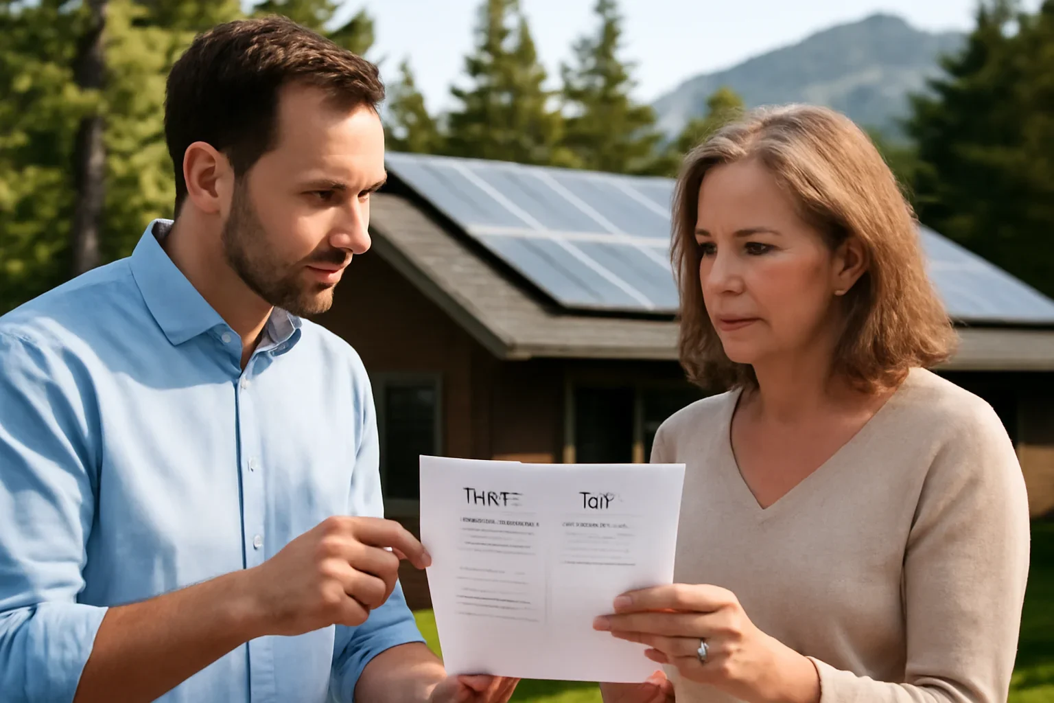 Lease vs Buy Solar Panels planning discussion for a solar project in British Columbia