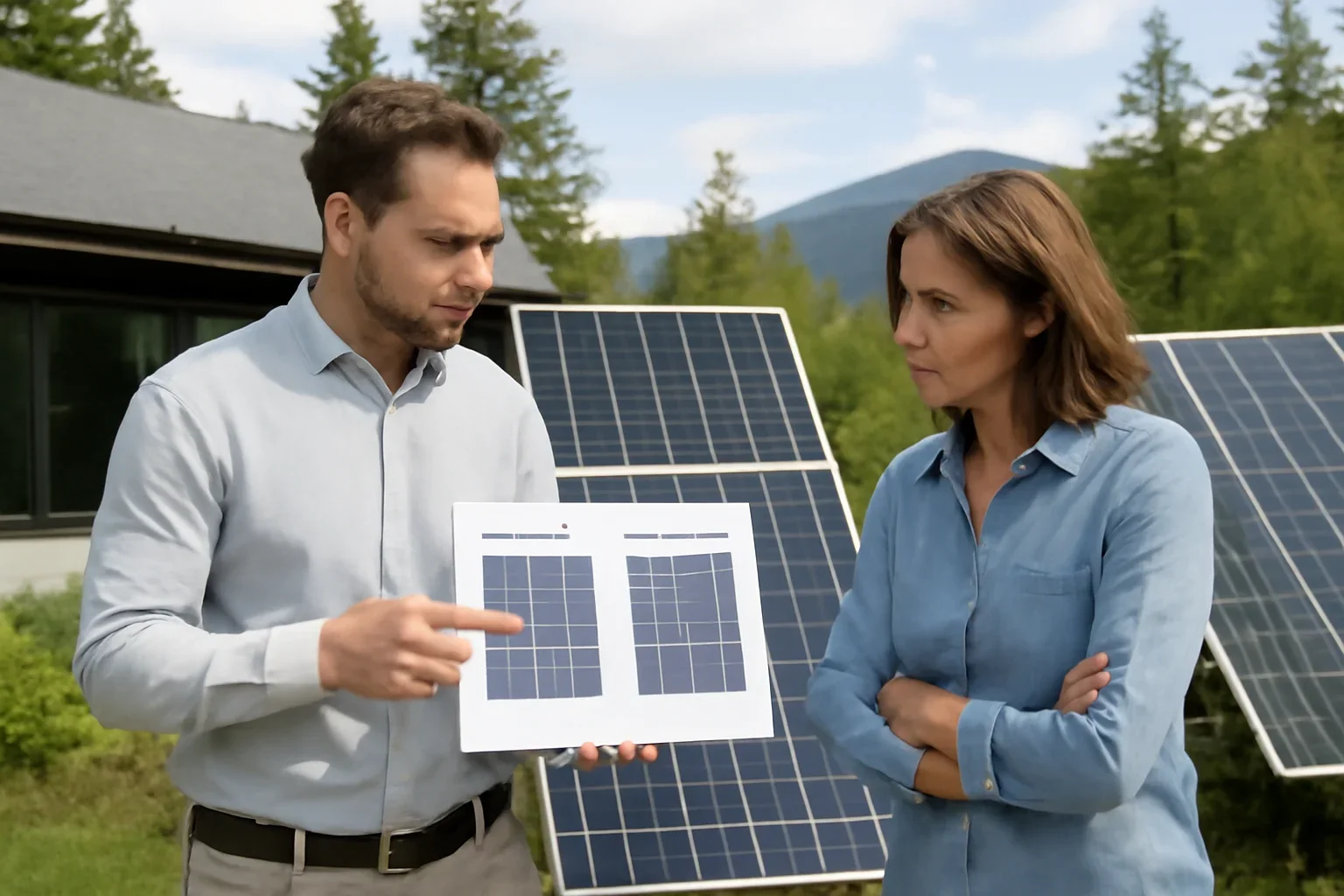 Monocrystalline vs Polycrystalline Solar Panels planning discussion for a solar project in British Columbia