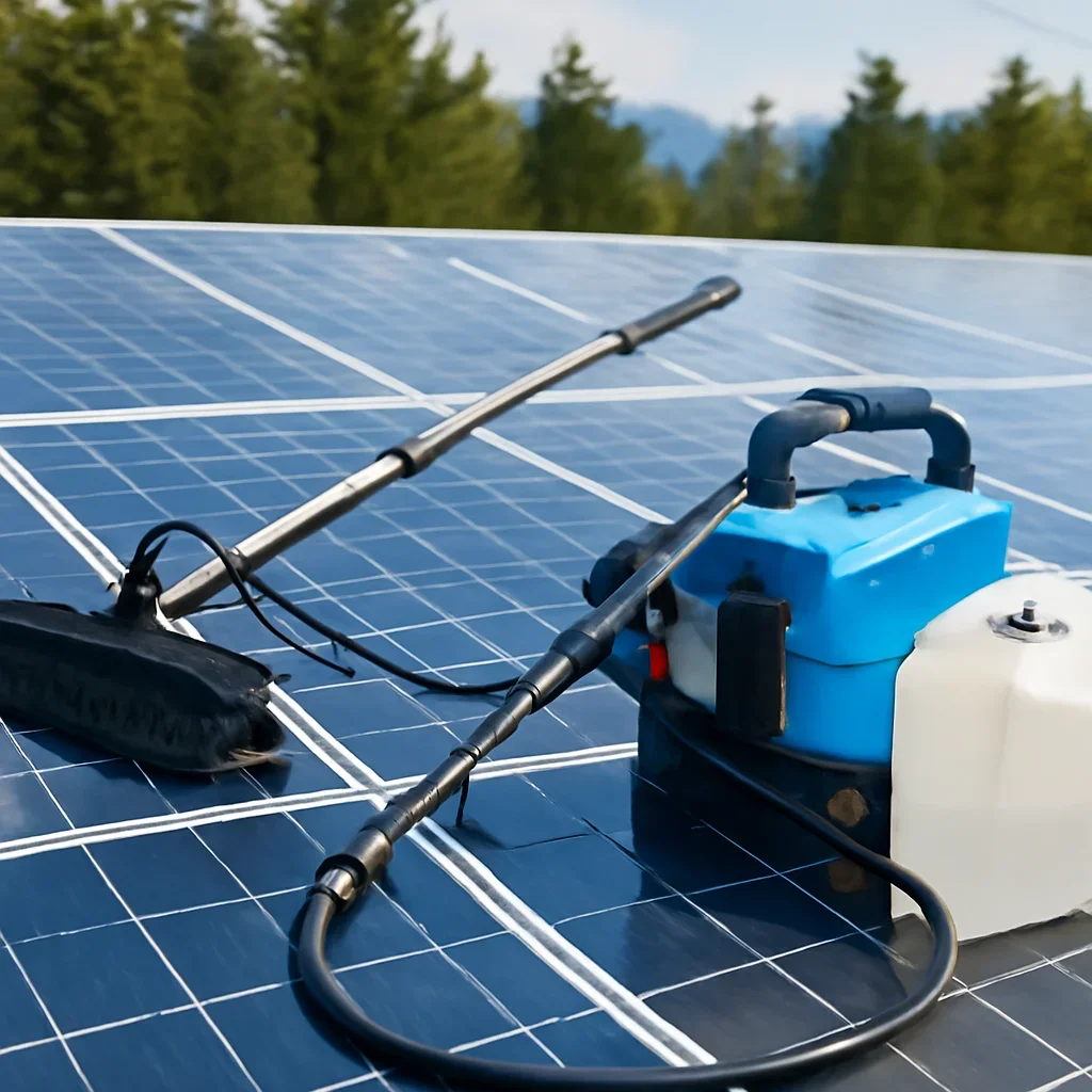 Solar equipment and installation details related to Solar Panel Cleaning