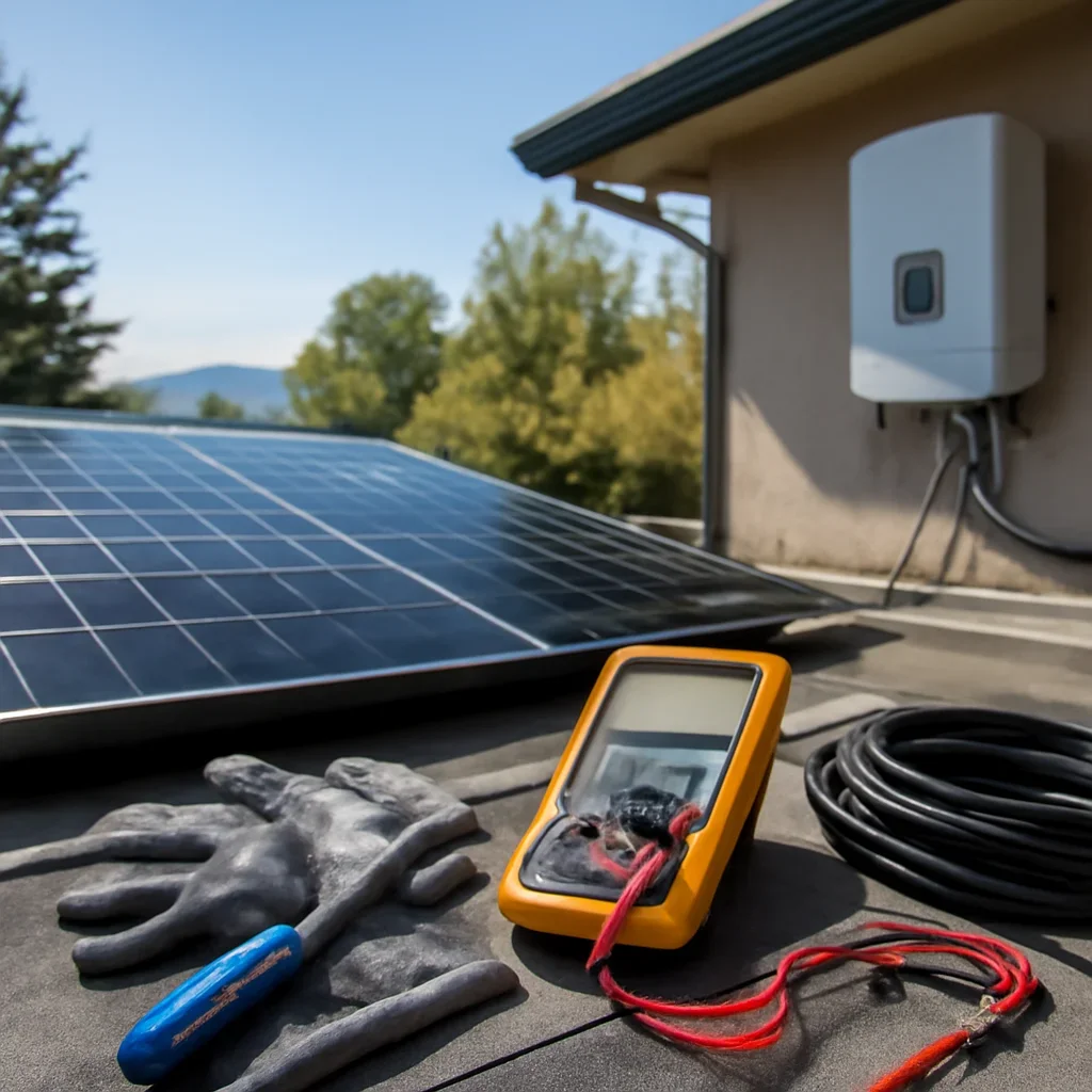 Solar equipment and installation details related to Solar Panel Maintenance