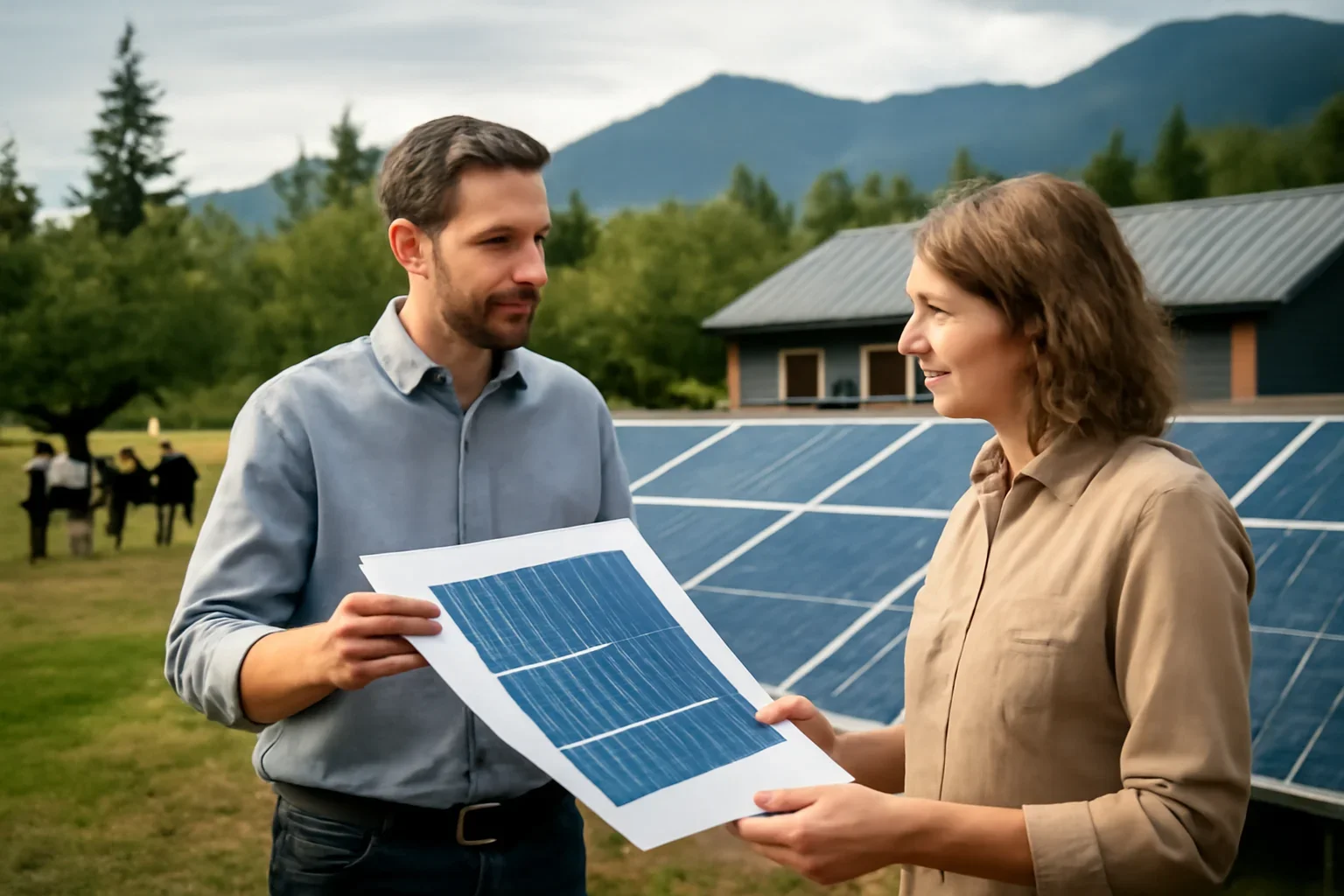 Solar for Farms planning discussion for a solar project in British Columbia
