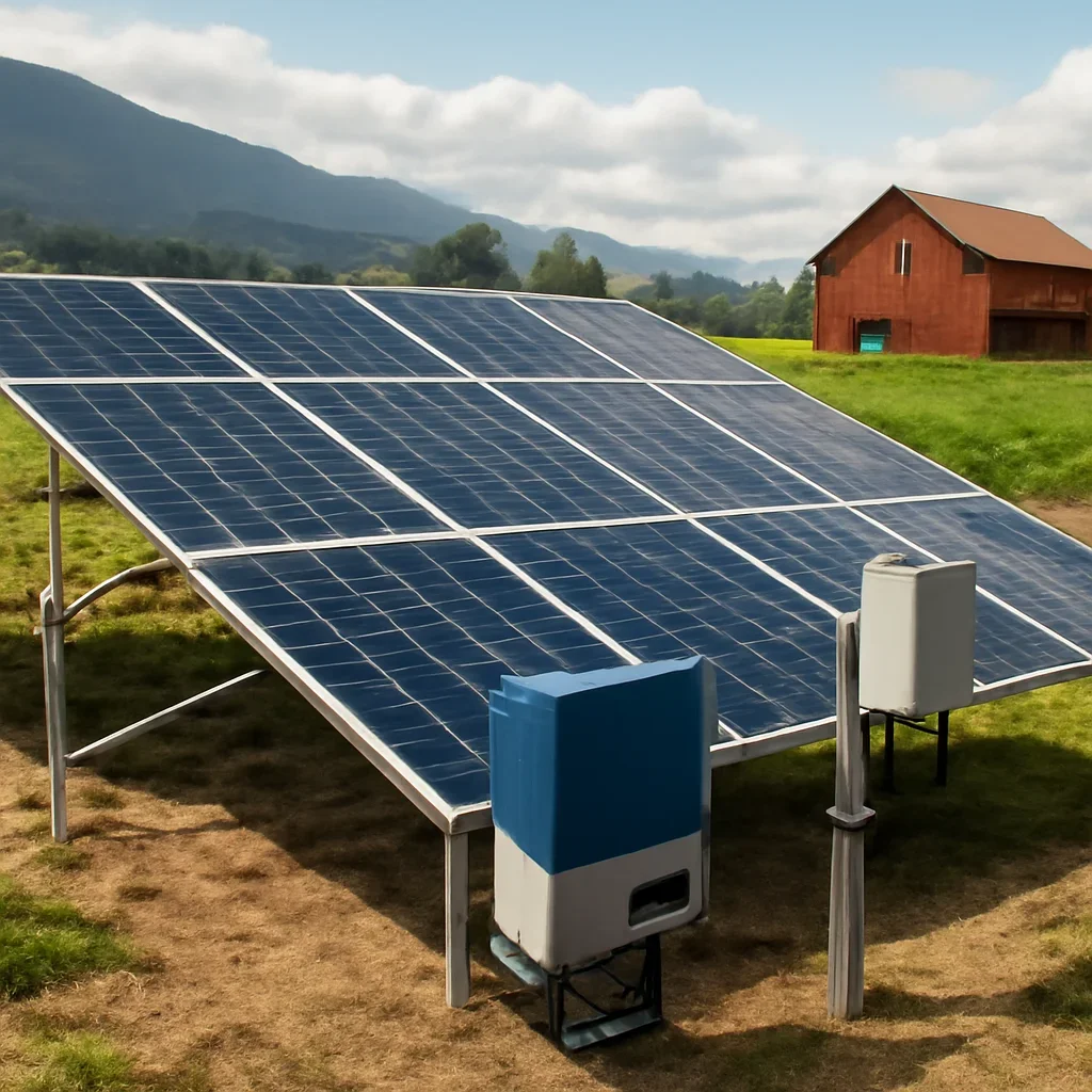 Solar equipment and installation details related to Solar for Farms