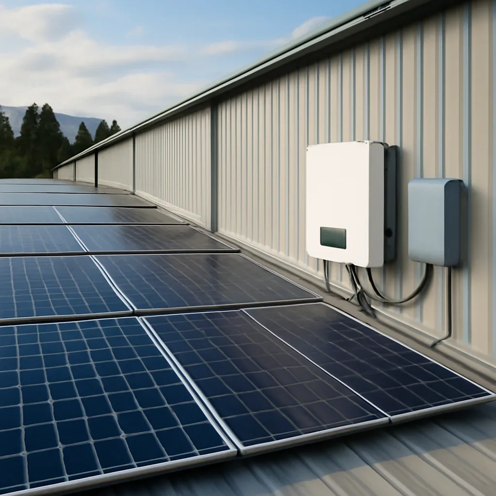 Solar equipment and installation details related to Solar for Warehouses