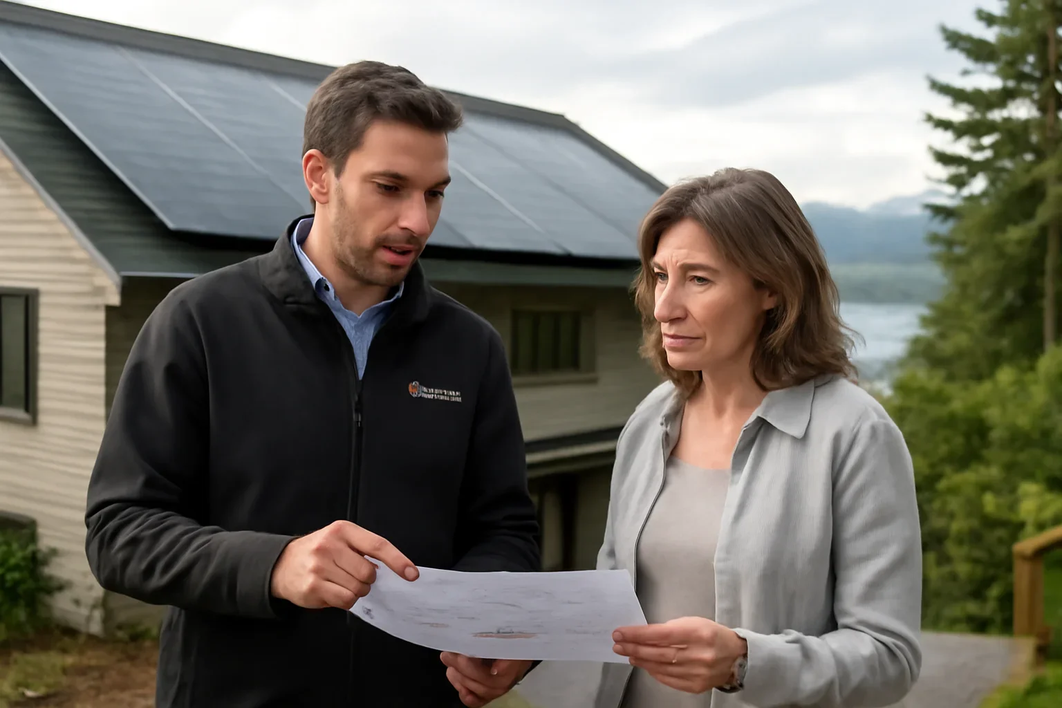 Enphase planning discussion for a solar project in British Columbia