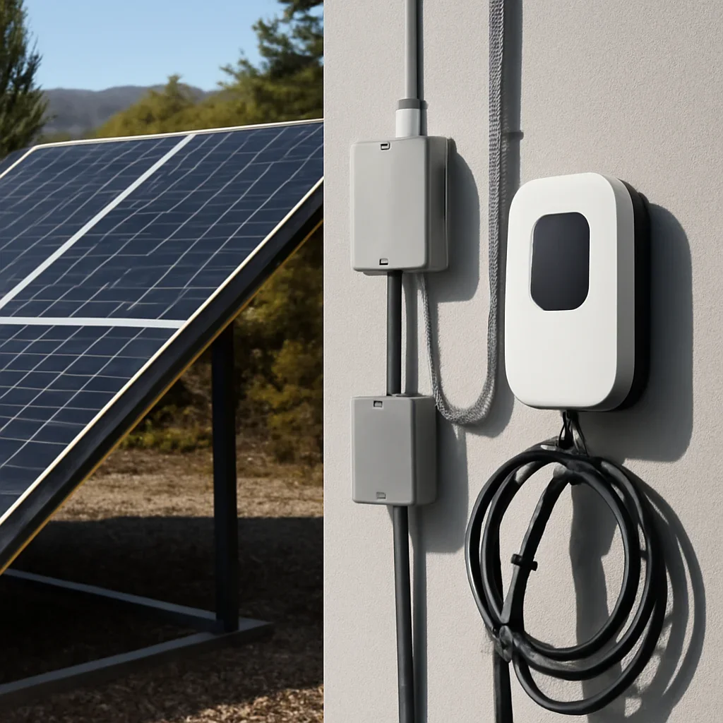 Solar equipment and installation details related to EV Charger Integration