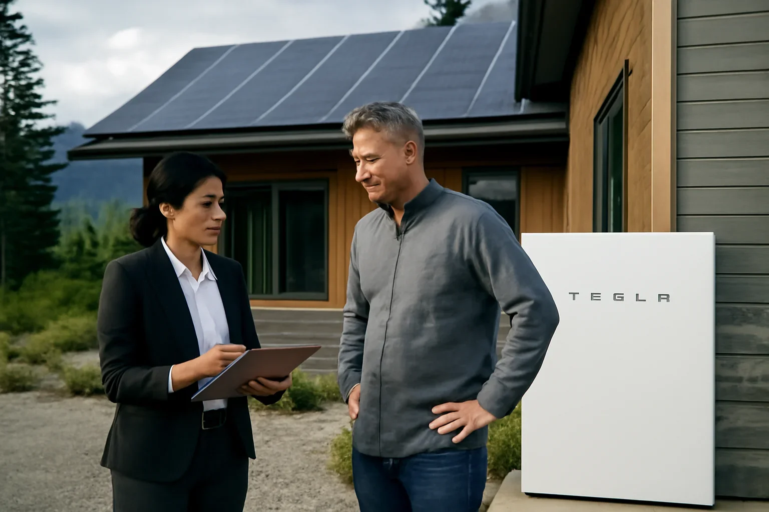 Tesla Powerwall planning discussion for a solar project in British Columbia