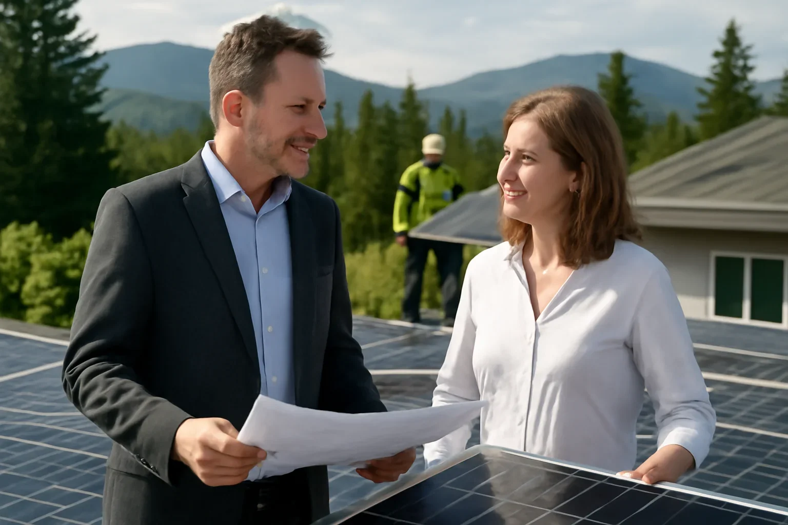 British Columbia Solar Panels planning discussion for a solar project in British Columbia