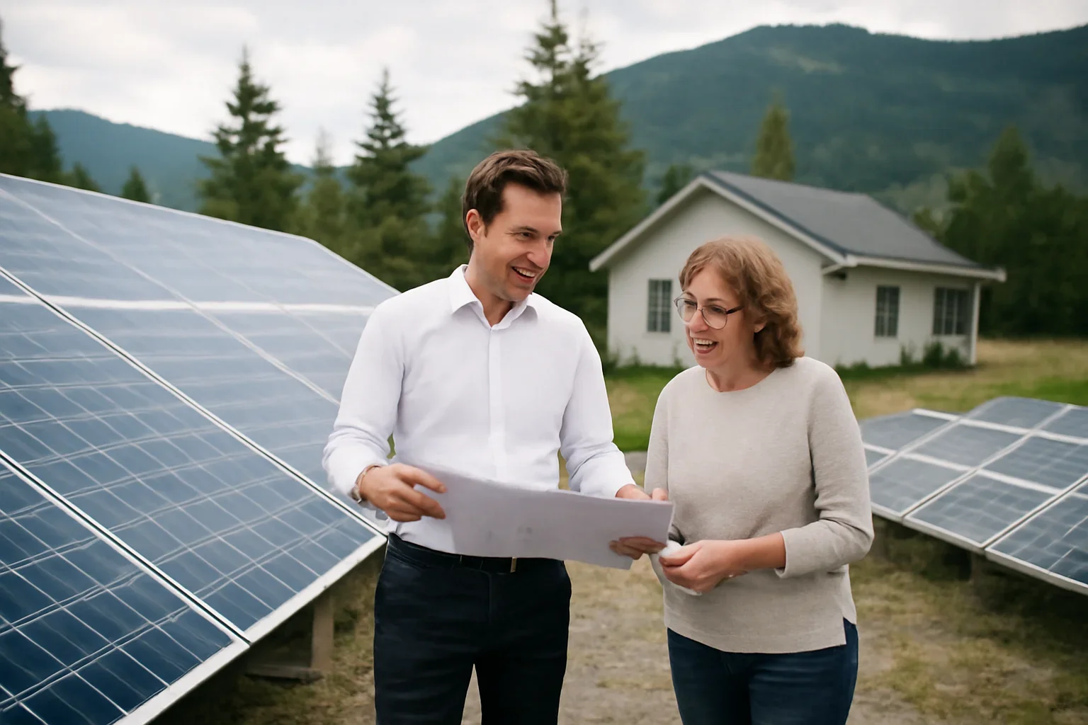 Enderby Solar Panels planning discussion for a solar project in British Columbia