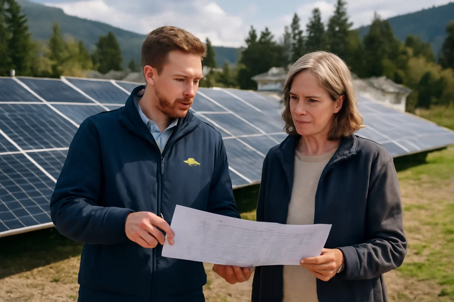 Langford Solar Panels planning discussion for a solar project in British Columbia