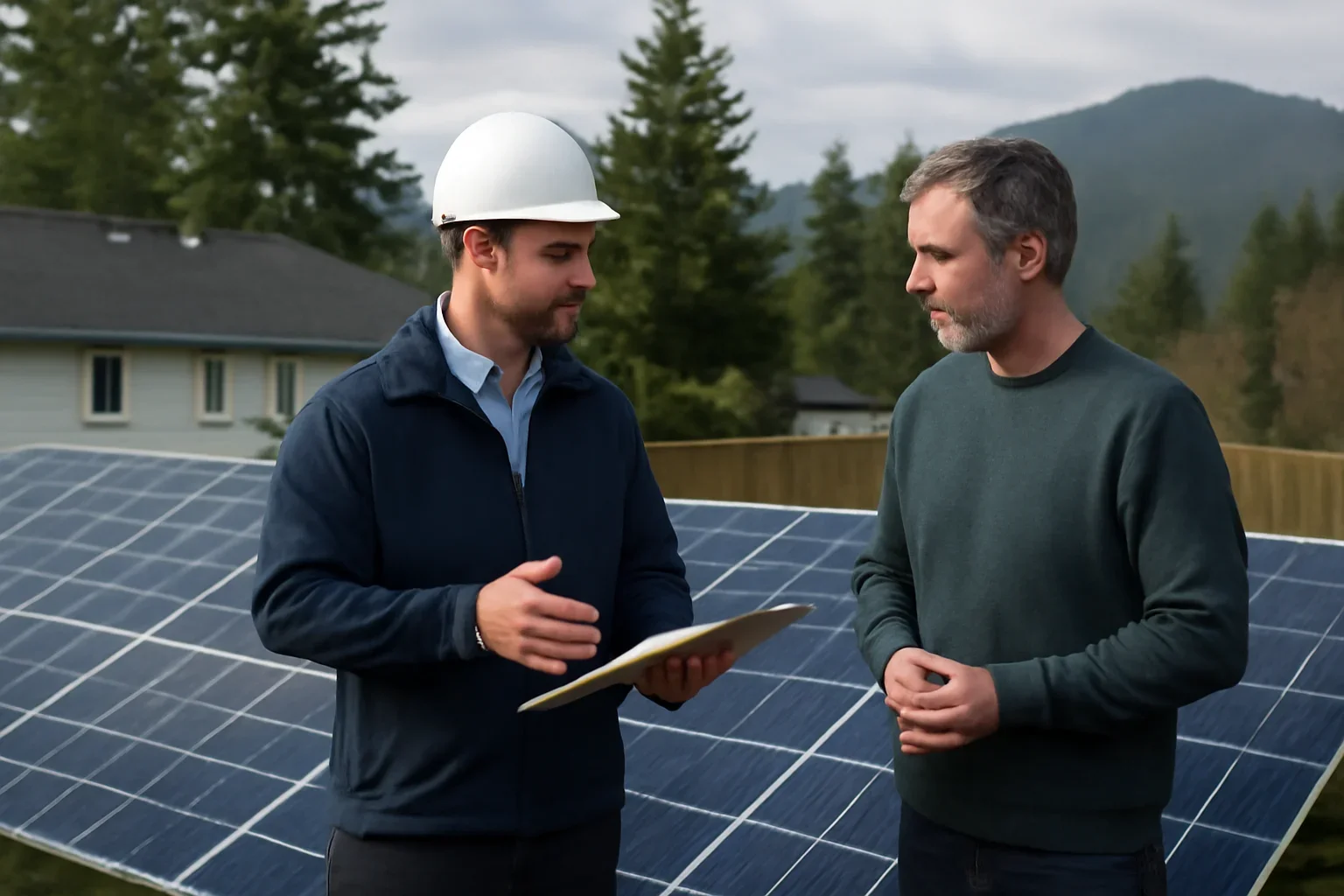 Maple Ridge Solar Panels planning discussion for a solar project in British Columbia