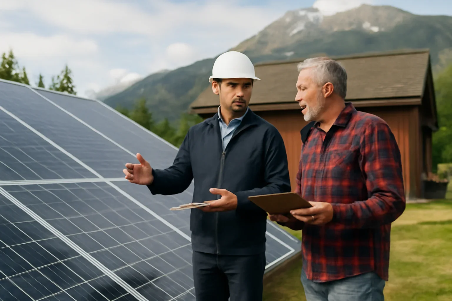 Revelstoke Solar Panels planning discussion for a solar project in British Columbia