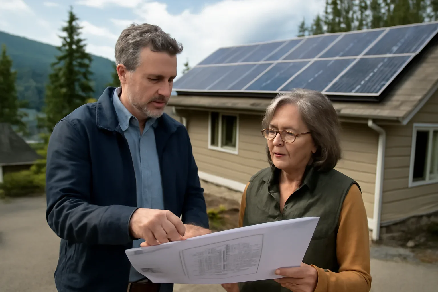 Rossland Solar Panels planning discussion for a solar project in British Columbia