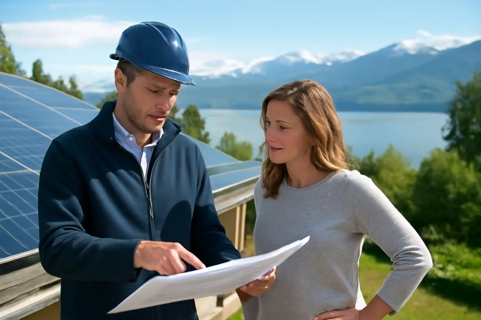 Salmon Arm Solar Panels planning discussion for a solar project in British Columbia