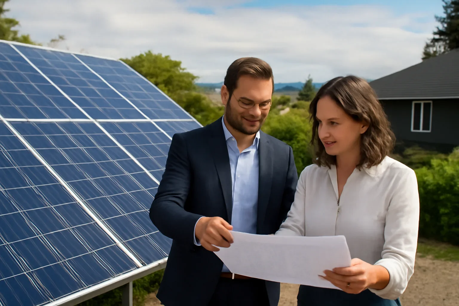 Victoria Solar Panels planning discussion for a solar project in British Columbia