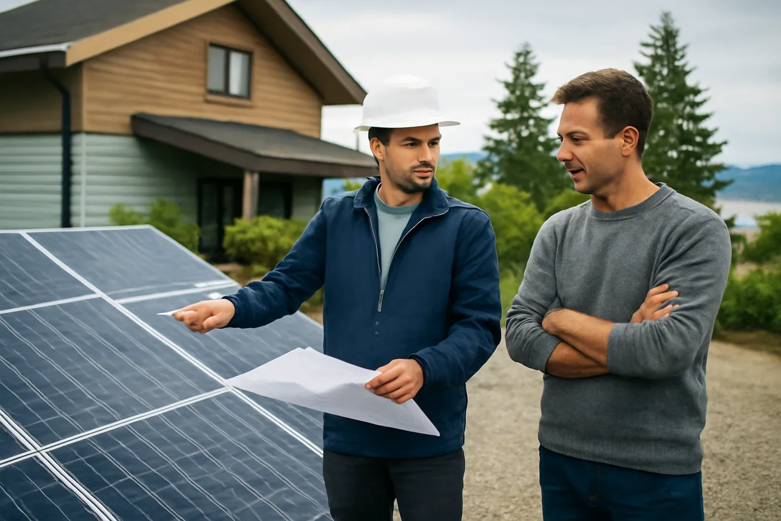 White Rock Solar Panels planning discussion for a solar project in British Columbia