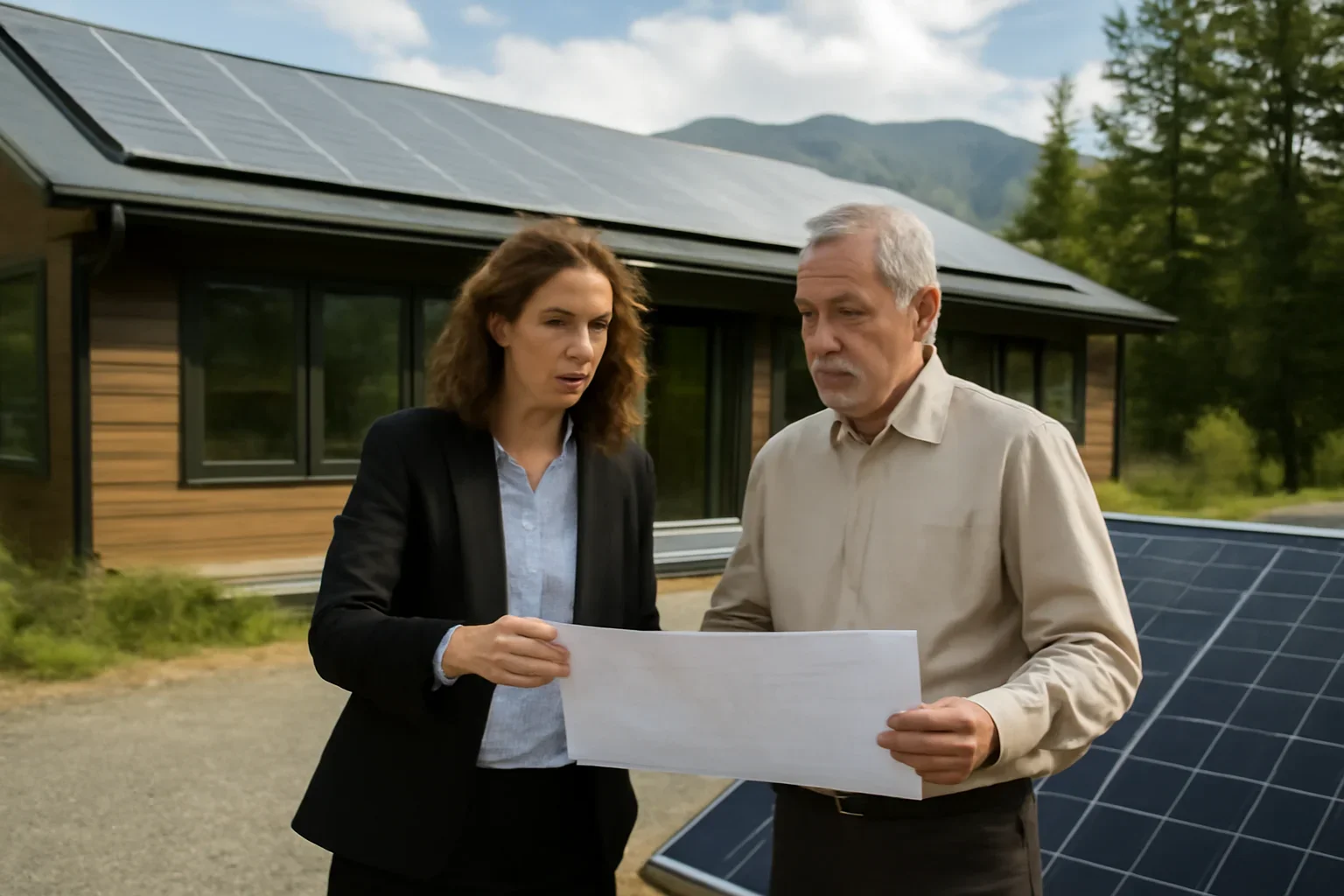 Support planning discussion for a solar project in British Columbia